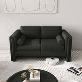 Comfortable fabric loveseat sofa with upholstery, perfect two-seater for small living spaces